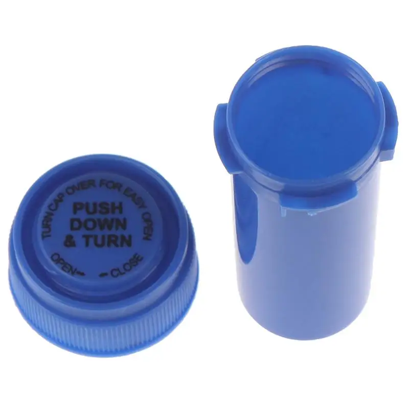 8 Dram Reversible Cap Vial Child Container Storage Stash Jar Pill Bottle-29ML RANDOM COLORS