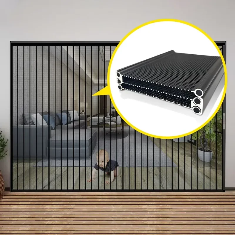China Manufacturer Direct Sale Folding Safety Fly Proof Folding Screen Door