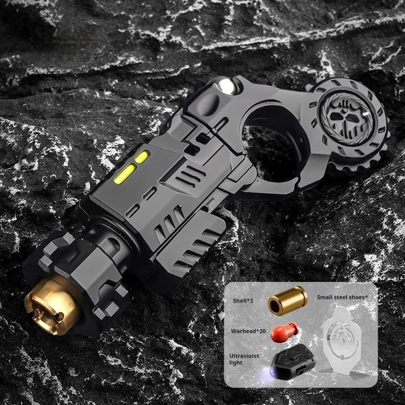Mini Metalen EDC Stress Relief Speelgoed Pistool Guns Eject Fidget Roller Spinner Mechanische Slider Ratelwiel Paragraaf Ring Volwassenen