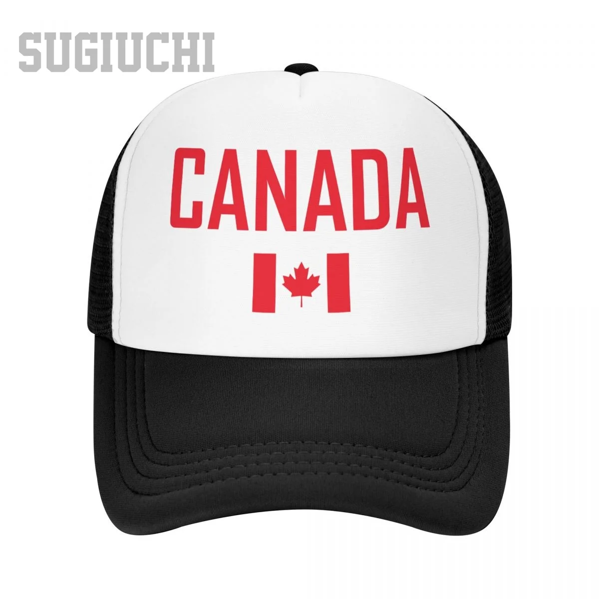 Unisex Mesh Cap Hat CANADA Flag And Font Trucker for Men Women Baseball Caps Outdoors Cool
