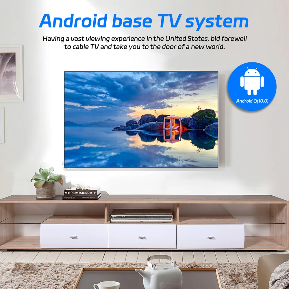 We2uSat K3 프로 6K HDR 안드로이드 Q (10.0) TV 박스, H.264/H.265 10 비트, WiFi-6 내장 2.4GHz, 5GHz + BT 5.0, 4 + 32GB, 미국용