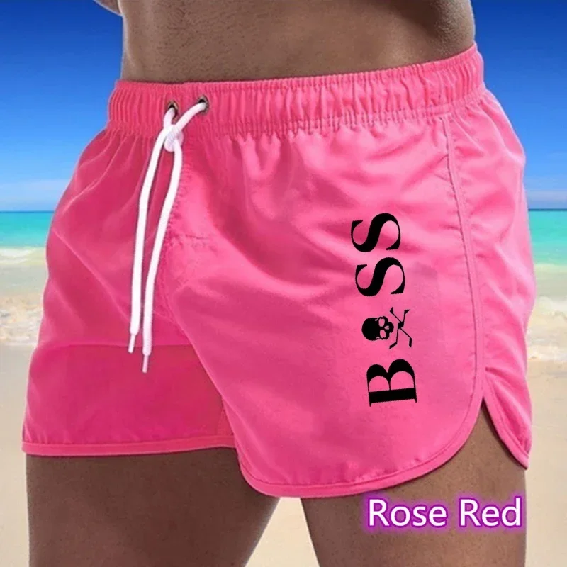 Men\'s beach shorts, sexy swimsuit, colorful swimsuit, surfing suit, informal quick drying sports pants, 2024