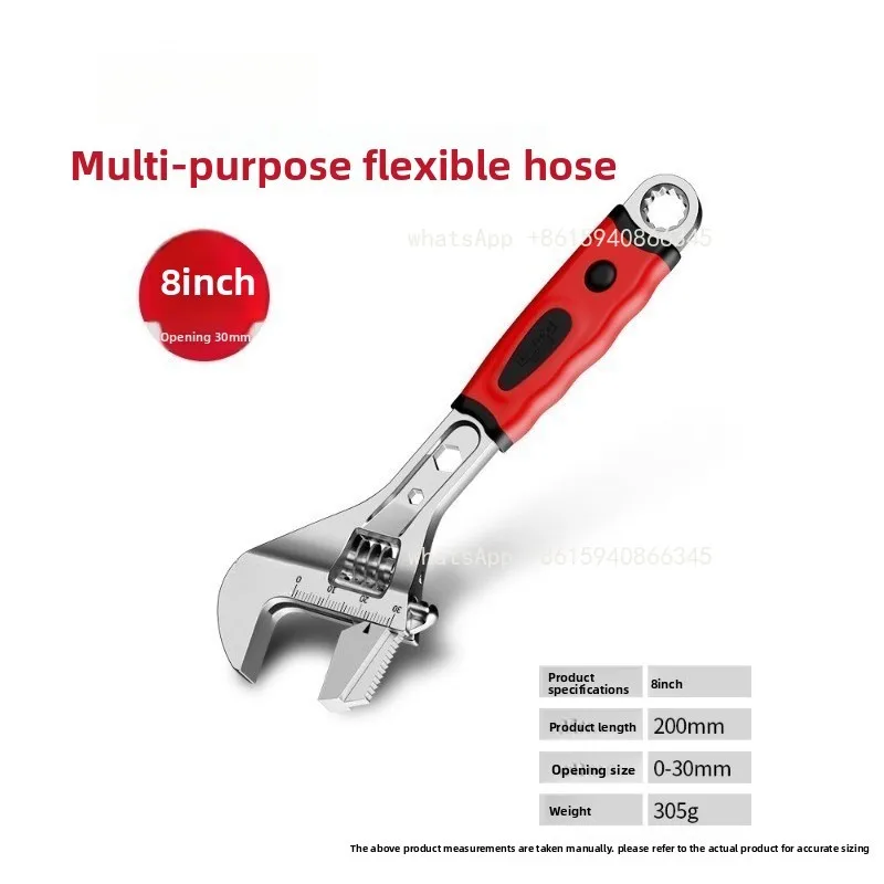 Multifunctional movable wrench, large opening bathroom wrench, universal movable wrench tool