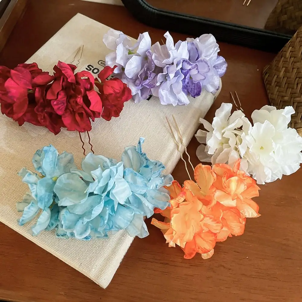 

Elegant Sweet Flower Hair Stick Bohemian Fairy Thai Hair Fork Hairpin Simulation Flower Bride Hair Accessories Girls