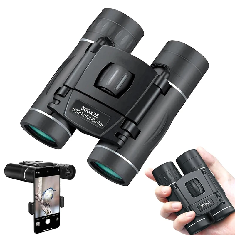 

300X25 Portable Hd Zoom 5000M/50000M Binoculars Telescope Powerful Folding Long-Distance Vision Hunting Outdoor Camping Sports