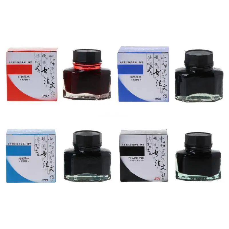 50ml gebotteld glas glad schrijven vulpen inkt vulling school student station dropship