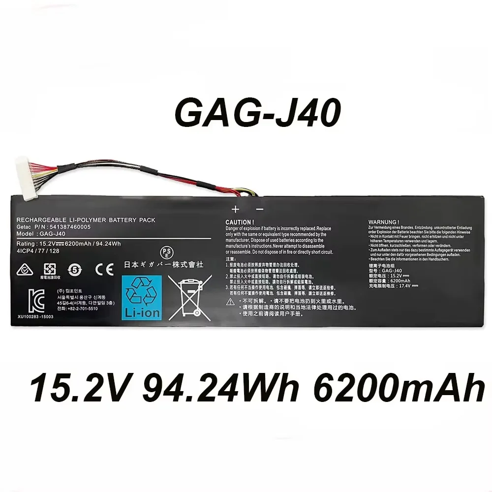 

GAG-J40 15,2 В 94,24 Втч 6200 мАч оригинальный аккумулятор для ноутбука Gigabyte Aero14-V7 14-K7 15 Вт 15X Aorus X7 Dt V6 V7 V8 Series