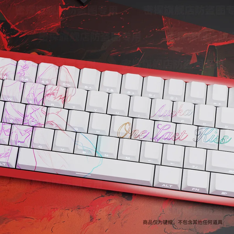 SPYSELF EVA Theme Side-printed Translucent PBT Keycaps Heat Sublimation Process 68-Key