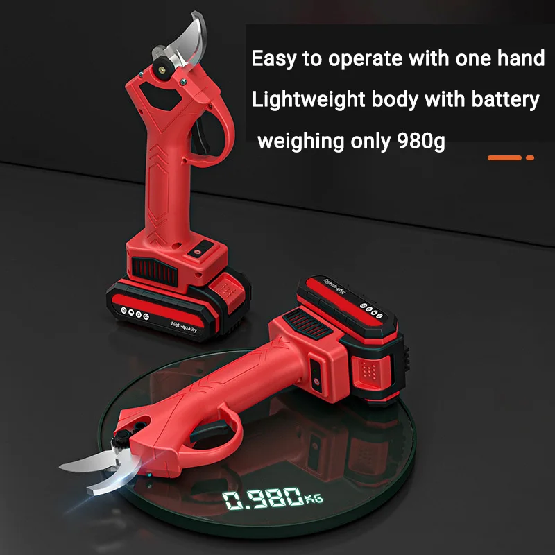 2025년형 정원 가위 접목용 충전식 휴대용 리튬 배터리 정원 도구 거친 가위 전기 전정 가위