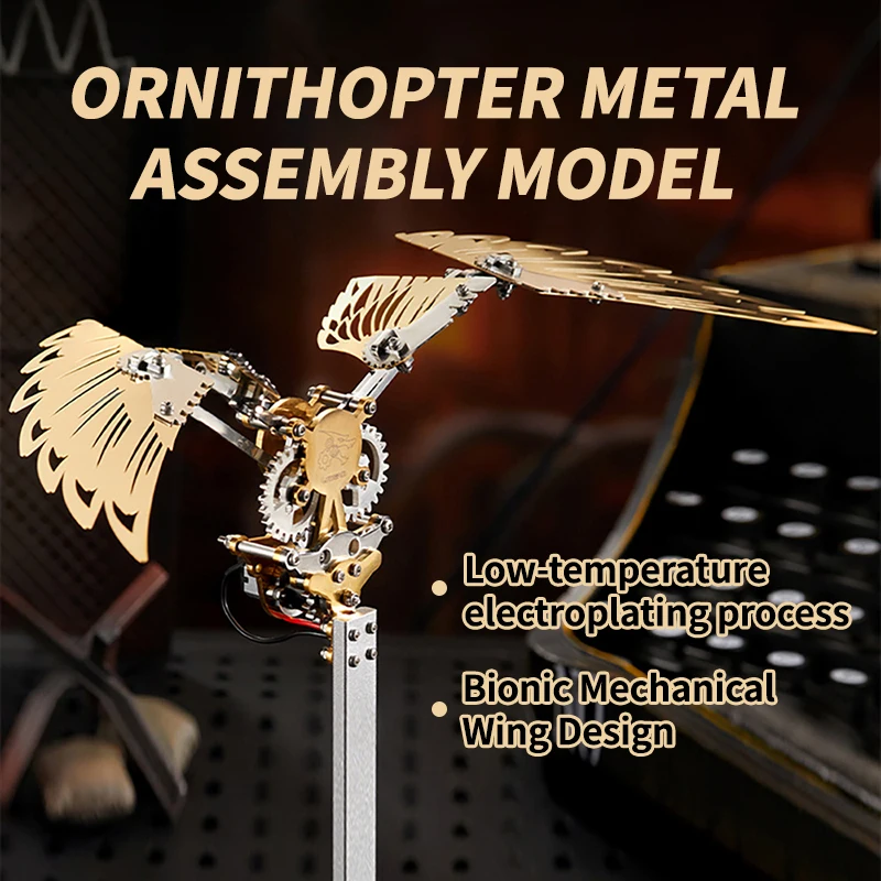 Adult 3D Metal Jigsaw Puzzle, Puffing Bird Model Kit - Steampunk DIY Decorations - Assembled Jigsaw Crafts Brainstorming Game -
