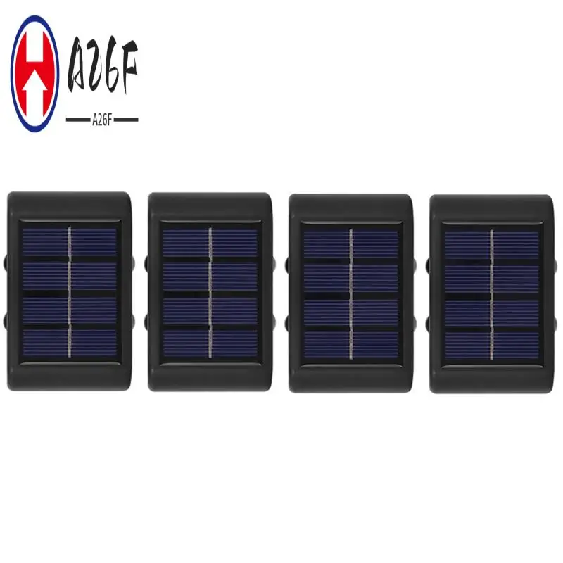 

A26F-4PCS Солнечный настенный светильник, уличный водонепроницаемый светильник на солнечной энергии, освещающий вверх и вниз, украшение для дома и сада, солнечные фонари