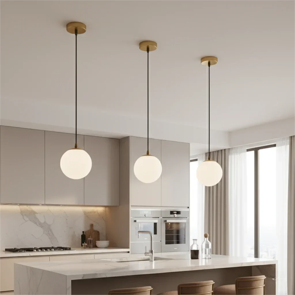 Moderne PVC-Kugel-LED-Kronleuchter-Pendelleuchte für Schlafzimmer, Esszimmer, Kücheninsel-Dekoration - Hängelampe Nachttischleuchte
