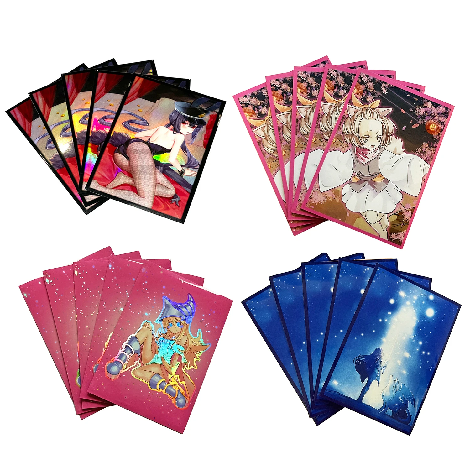 

60PCS YGO Japanese Size Trading Cards Ash Blossom&Joyous Spring Board Game Toploaders Card Sleeves Deck Protectors Cover 63X90MM