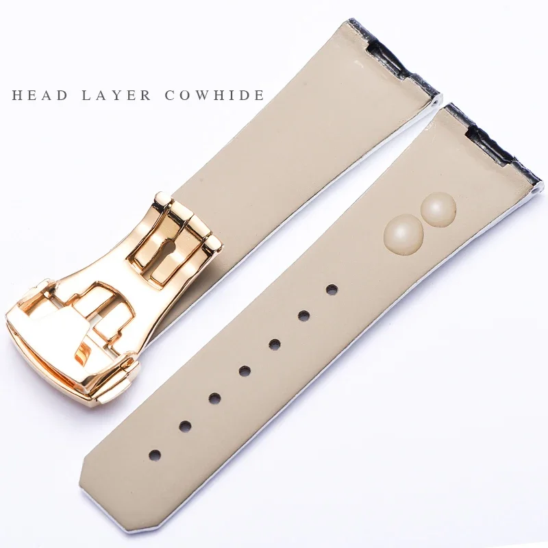 Genuine Leather Watch Strap For Omega Constellation Double Eagle Series Men Women\'s  Watchband Black Purple White 17mm 23mm