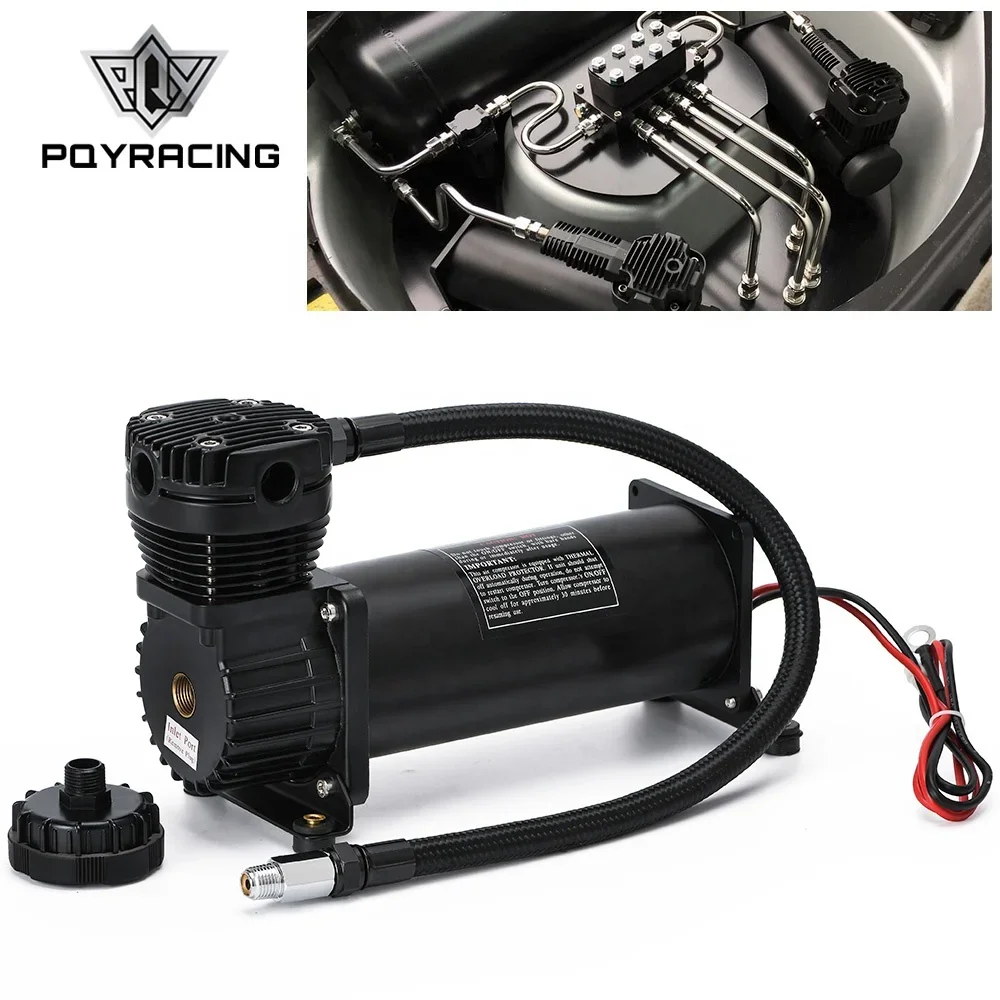 Universal DC 12V 480c MAXPOWER 200 PSI OUTLET 3/8 or 1/4 car Air Suspension Compressor/ Pump PQY-VAC01