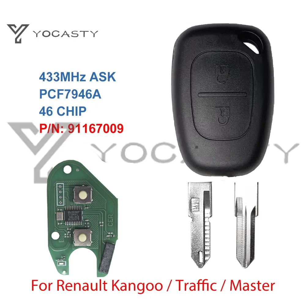 

YOCASTY P/N: 91167009 PCF7946A NE73 Пульт дистанционного управления для автомобилей Renault Master, Traffic, Kangoo, Interstar, Primastar, Vauxhall Vivaro