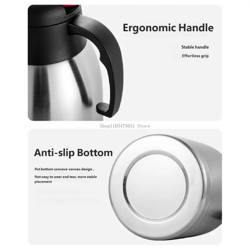  Stainless Steel Heat Retention Beverage Carafe Stable Stream Open Drink Bottle