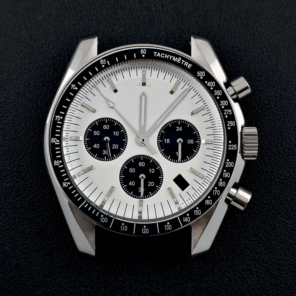 VK63 case men's watch 40mm Alexander glass case custom logo dial suitable for VK63 movement watch accessories