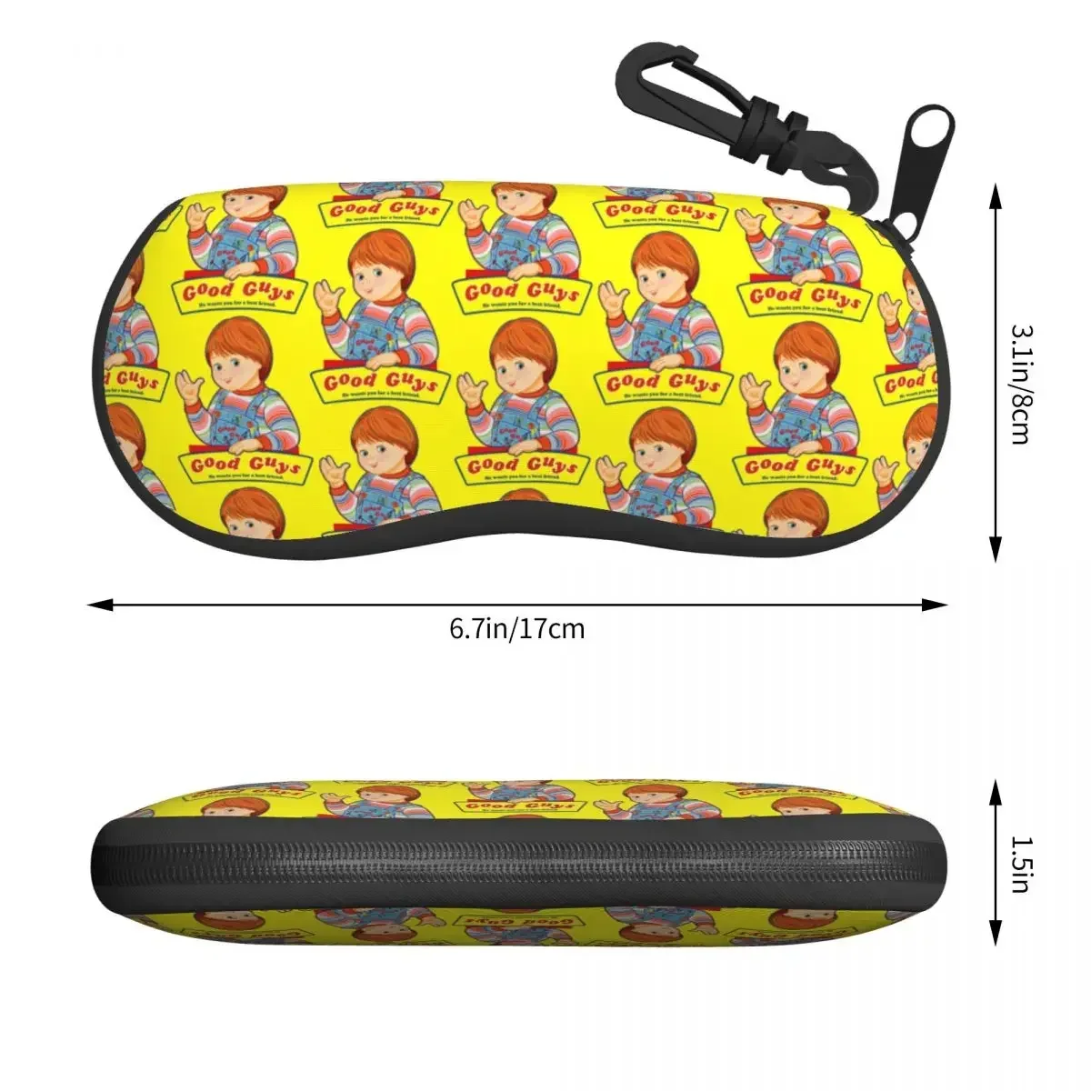 Child's Play Good Guys Shell Eyeglasses Case Women Men Fashion Chucky Glasses Case Sunglasses Box Pouch