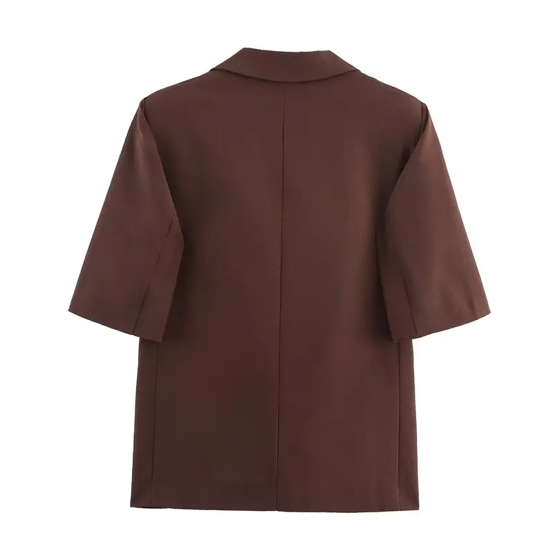 oulder Pad Mixed Fibre Linen ort Sve Suit Jaet New Autumn Women's Faion Ladies' ort Outerwear European Sle