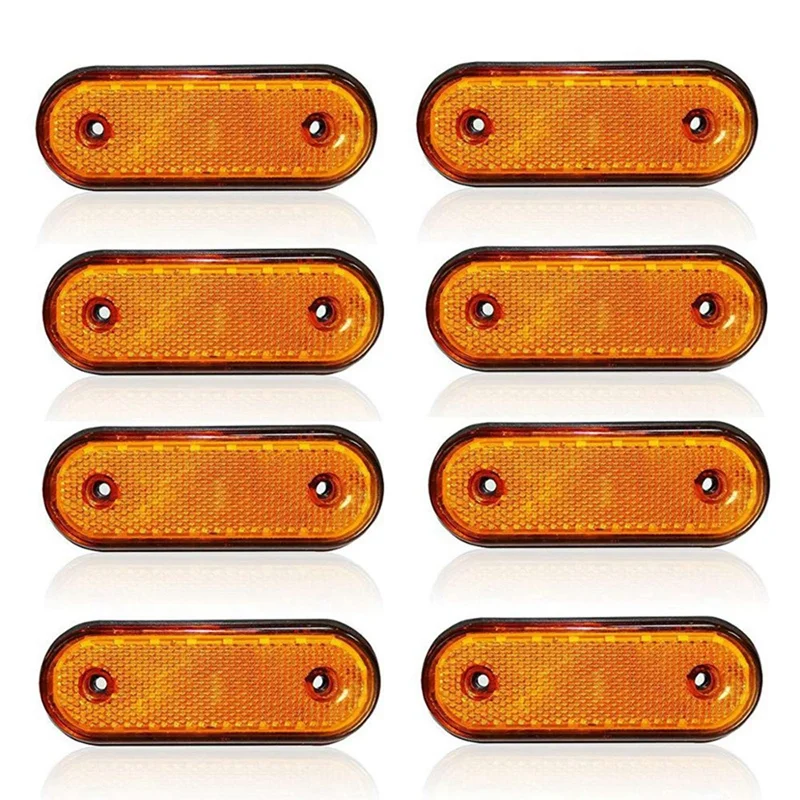 16PCS Amber Markerings Light Side Marker 20LED 24V Trusk Lamp Pickup Truck Side Marker Lights For Truck