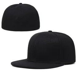 Boné de beisebol sólido masculino e feminino, cabido Flat Peak, bonés Hip Hop masculino, chapéu snapback, osso, ao ar livre, casual, viagem, sol, moda