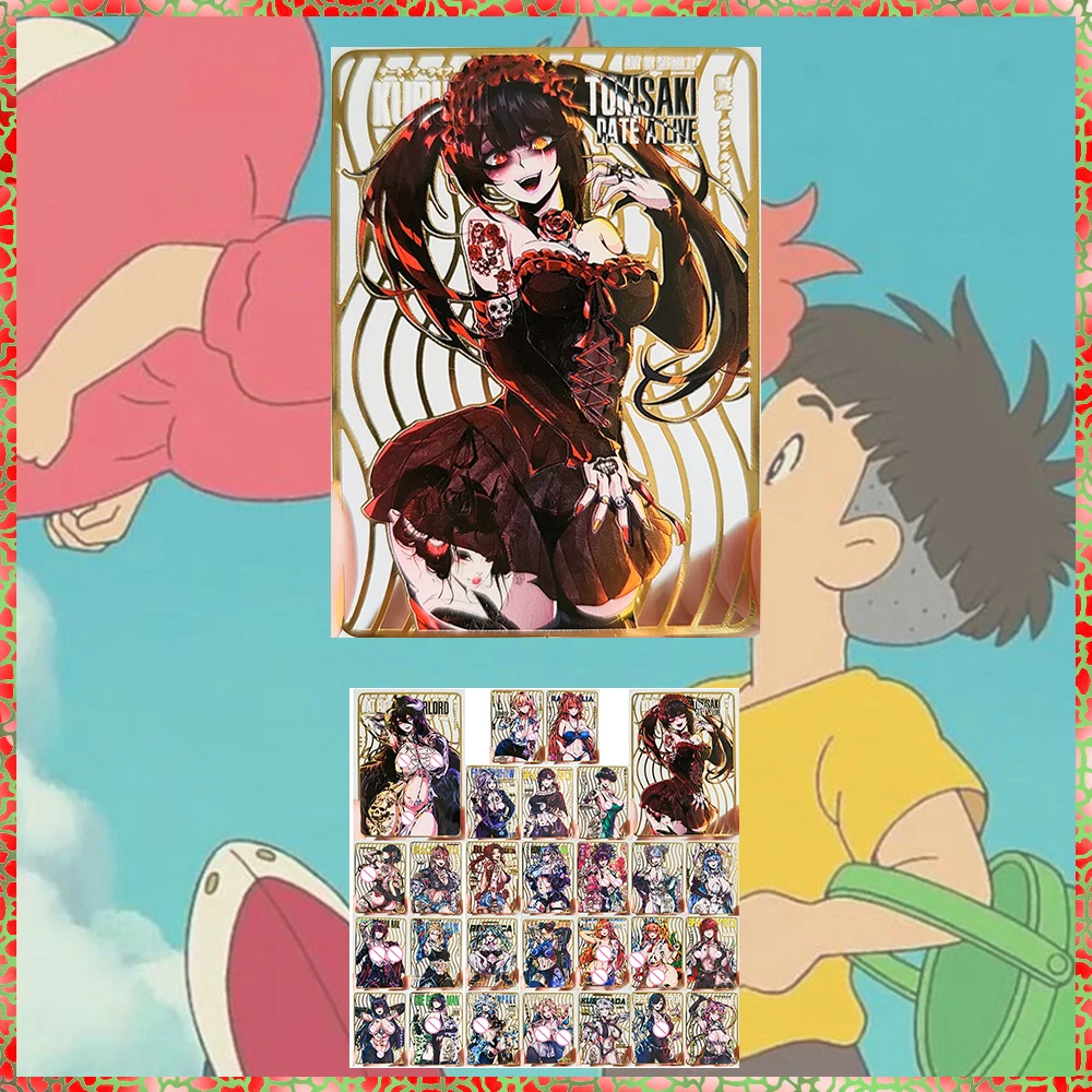 28-teiliges Set Anime Goddess Story DIY ACG Tsunade Albedo Kurumi Metallkarten Sammelkarten Spielzeug Geburtstagsgeschenke Nami Power