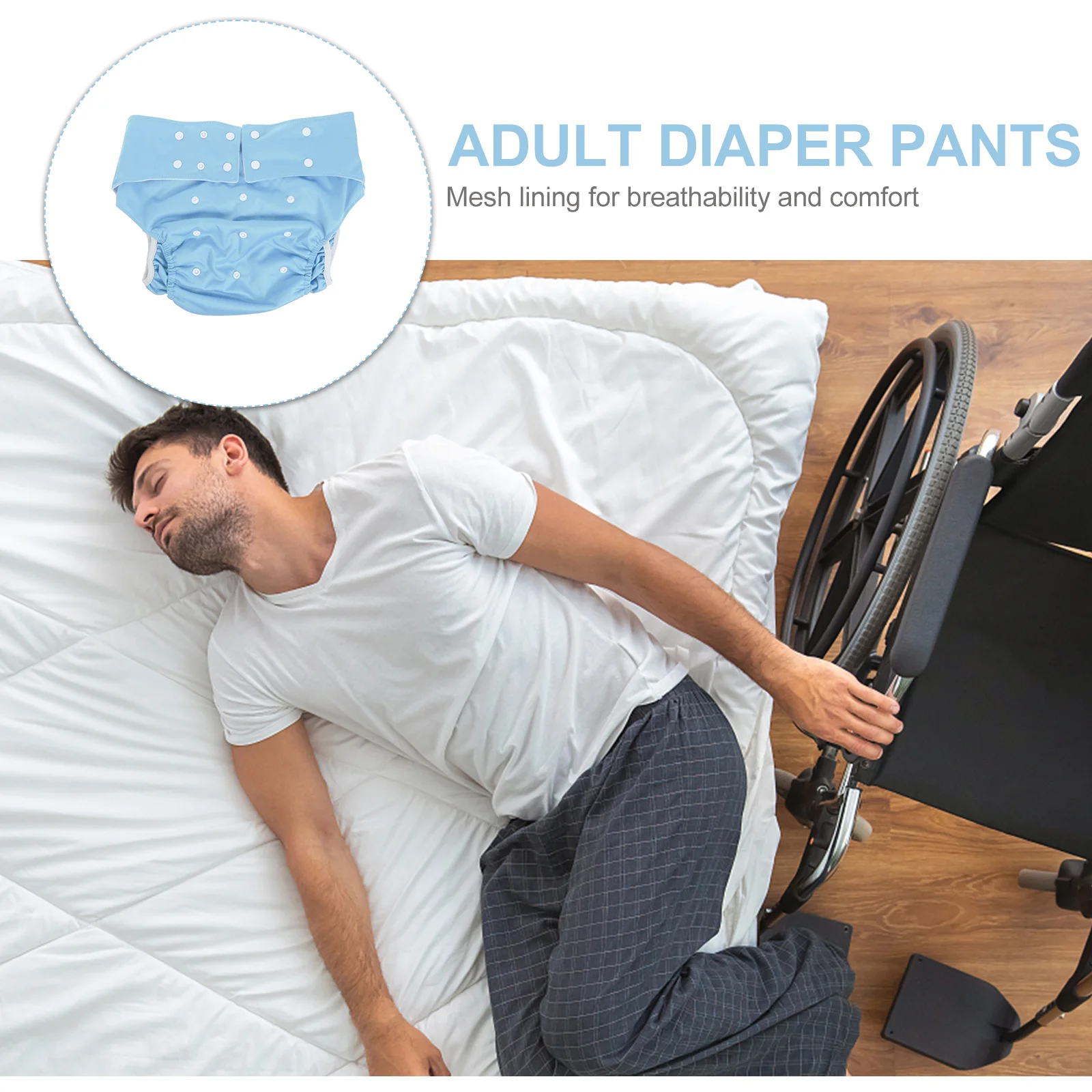 1 قطعة حفاضات قابلة لإعادة الاستخدام للبالغين مكافحة تسرب مقاوم للماء تنفس قابل للتعديل صالح بين عشية وضحاها الثقيلة الامتصاص قابل للغسل حفاضات الكبار #1