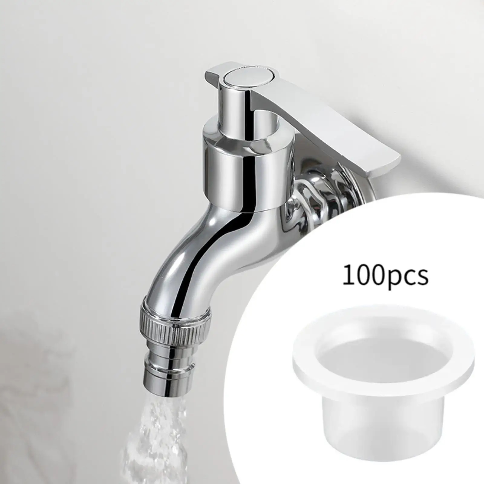 100 Pieces Faucet Leakproof Sealing Gaskets, Silicone Pipe Sealing Rings Maintenance, Faucet Washers for Garden Hose Kitchen