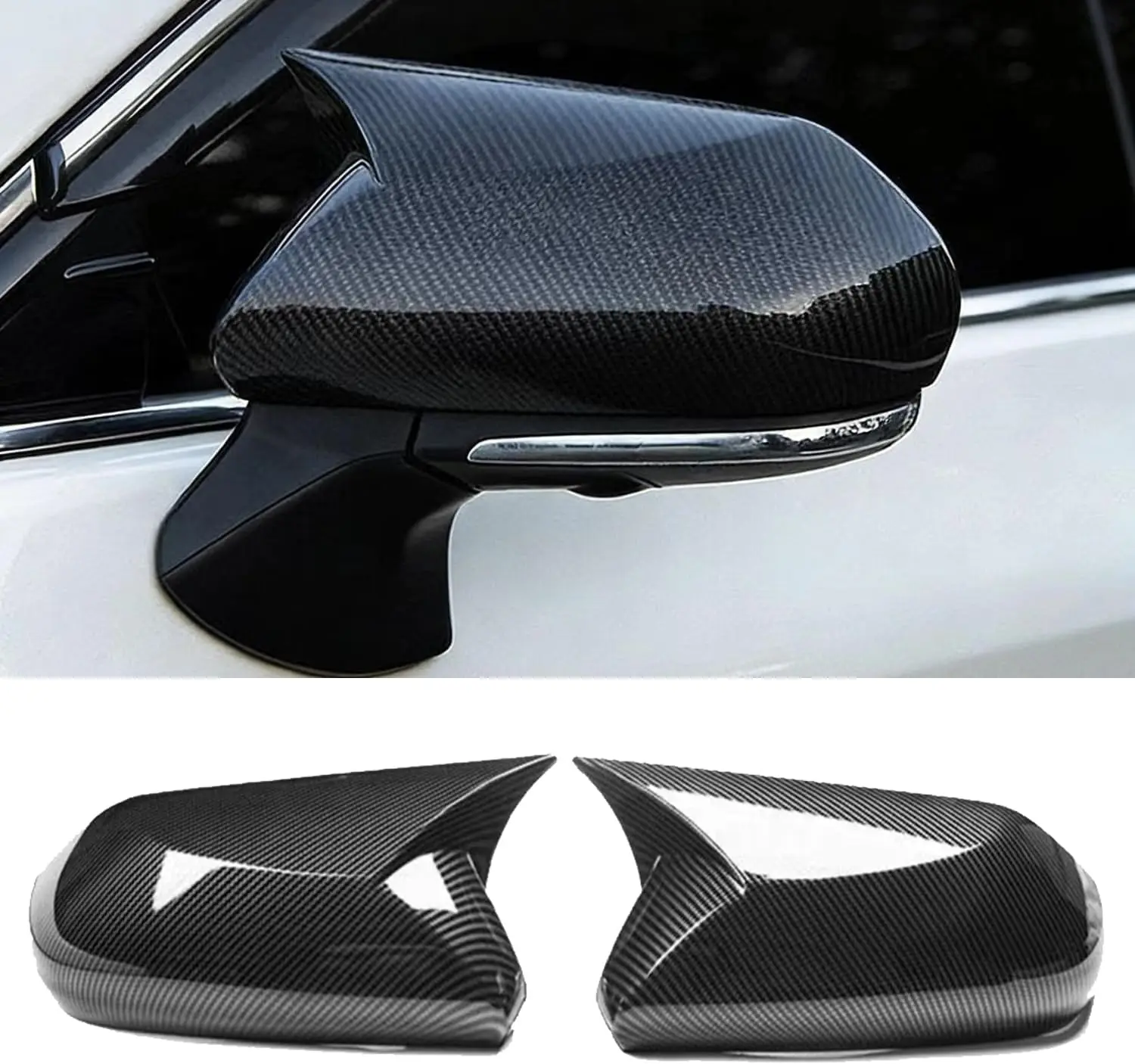 

Для Toyota Camry 2018-2026: Глянцевые черные накладки на зеркала заднего вида, аксессуары для экстерьера в агрессивном стиле