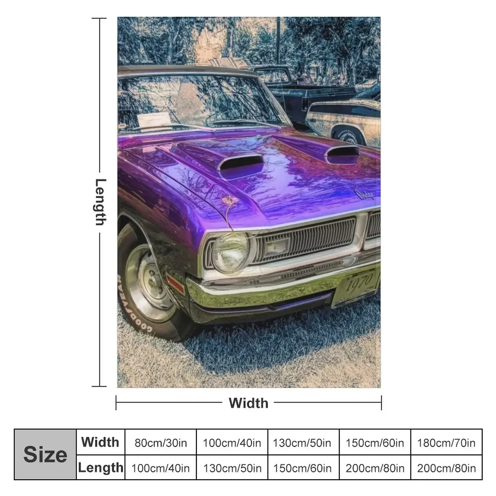 Purple 1970 Dart Swinger Front Throw Blanket cosplay anime Blankets Sofas Of Decoration Bed Blankets For Sofas Blankets