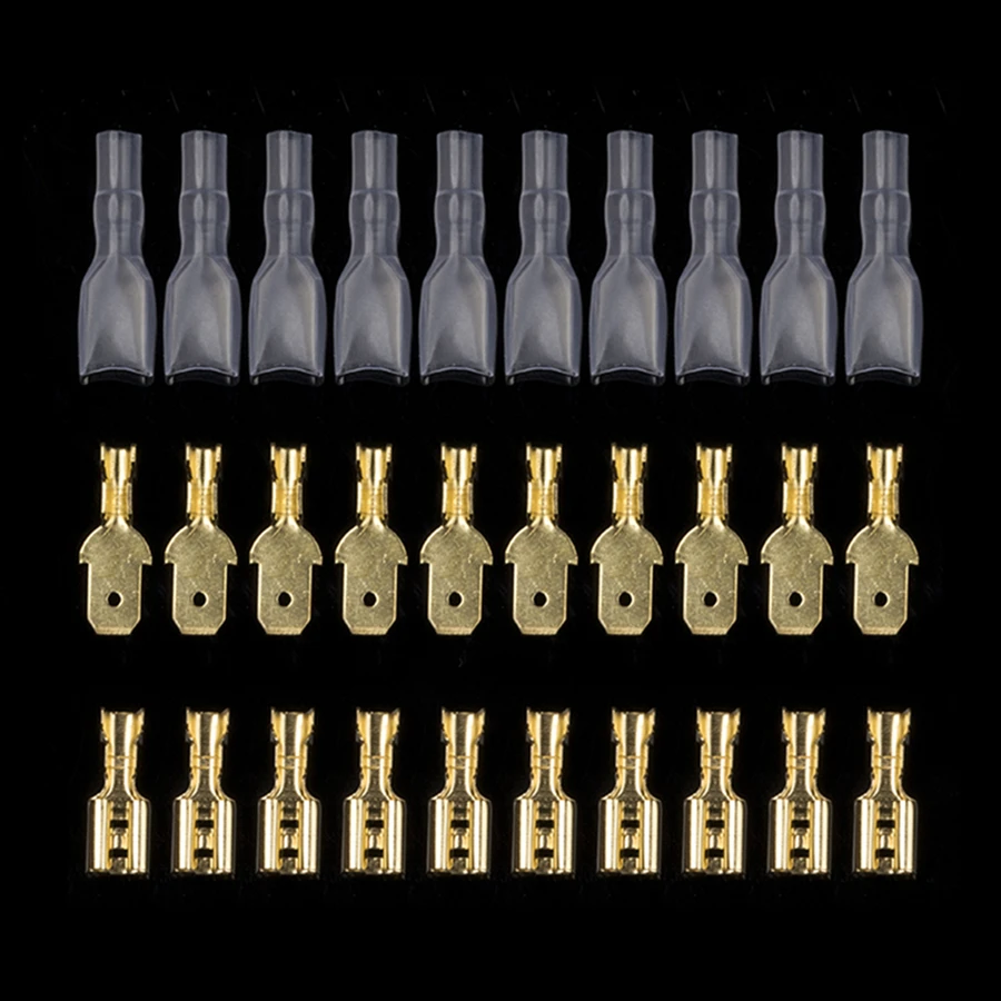 200 قطعة 2.8/4.8/6.3 مللي متر لصق سريع الذكور والإناث سلك المجرف تجعيد محطة سلك موصل مجموعة متنوعة مع كم عازل #1