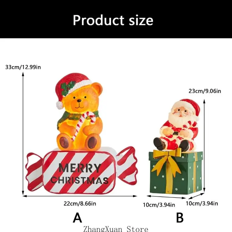 Leuchtende Weihnachtsfigur für Weihnachtsregale und Einzelhandelsdisplays 3XUF – Detail 6