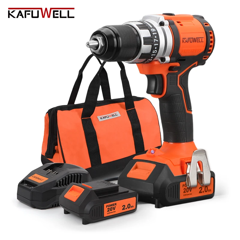 KAFUWELL PA4502HB-W-2D-1 Multifuncional Furadeira Elétrica Ferramentas Elétricas Bateria Portátil Lítio Elétrica Mão Furadeiras Elétricas Sem Fio