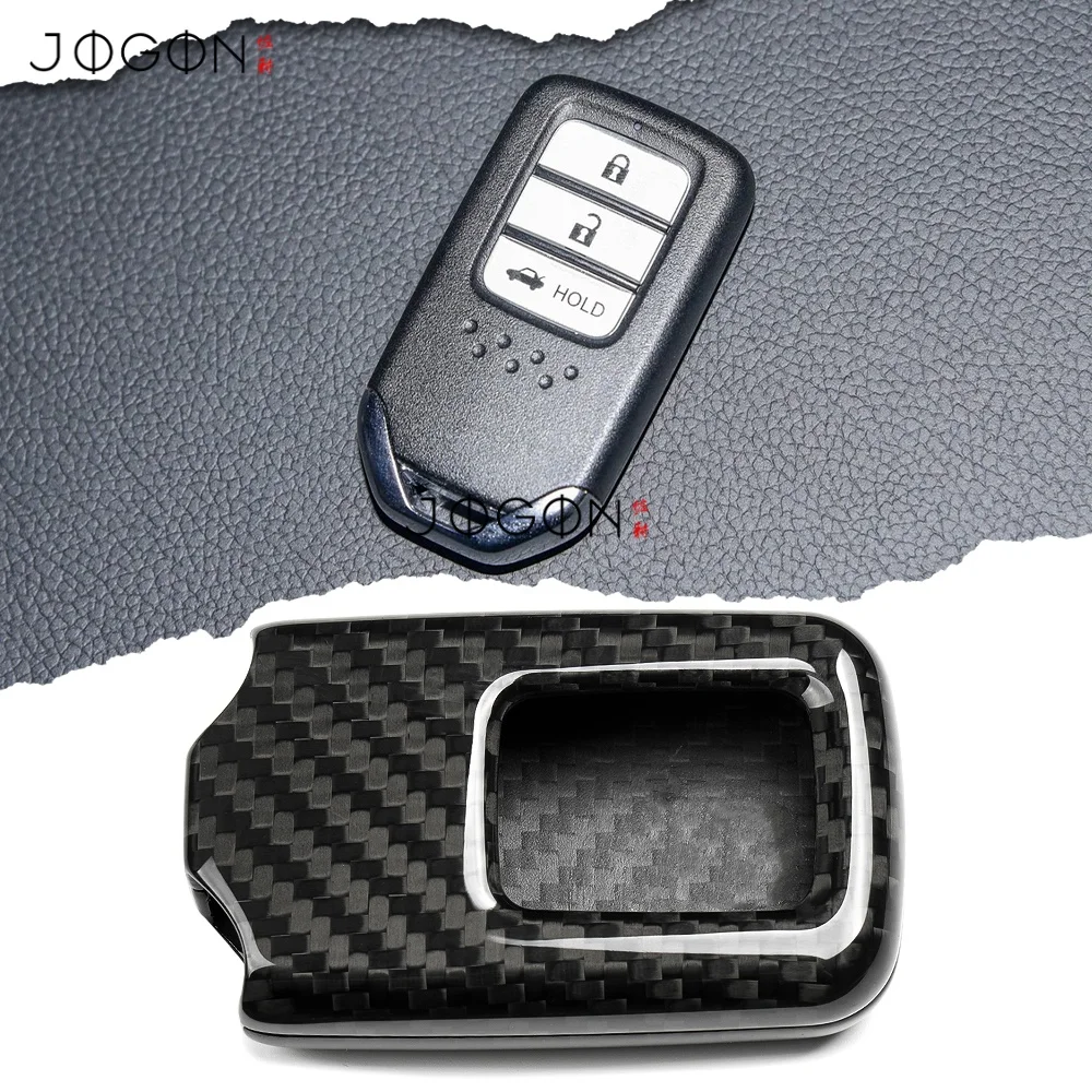 Carbon Fiber Car Keyless Remote Key Fob Remote Smart Case Shell Cover Trim For Honda Civic 9th Generation Accord CRV 2017-2020