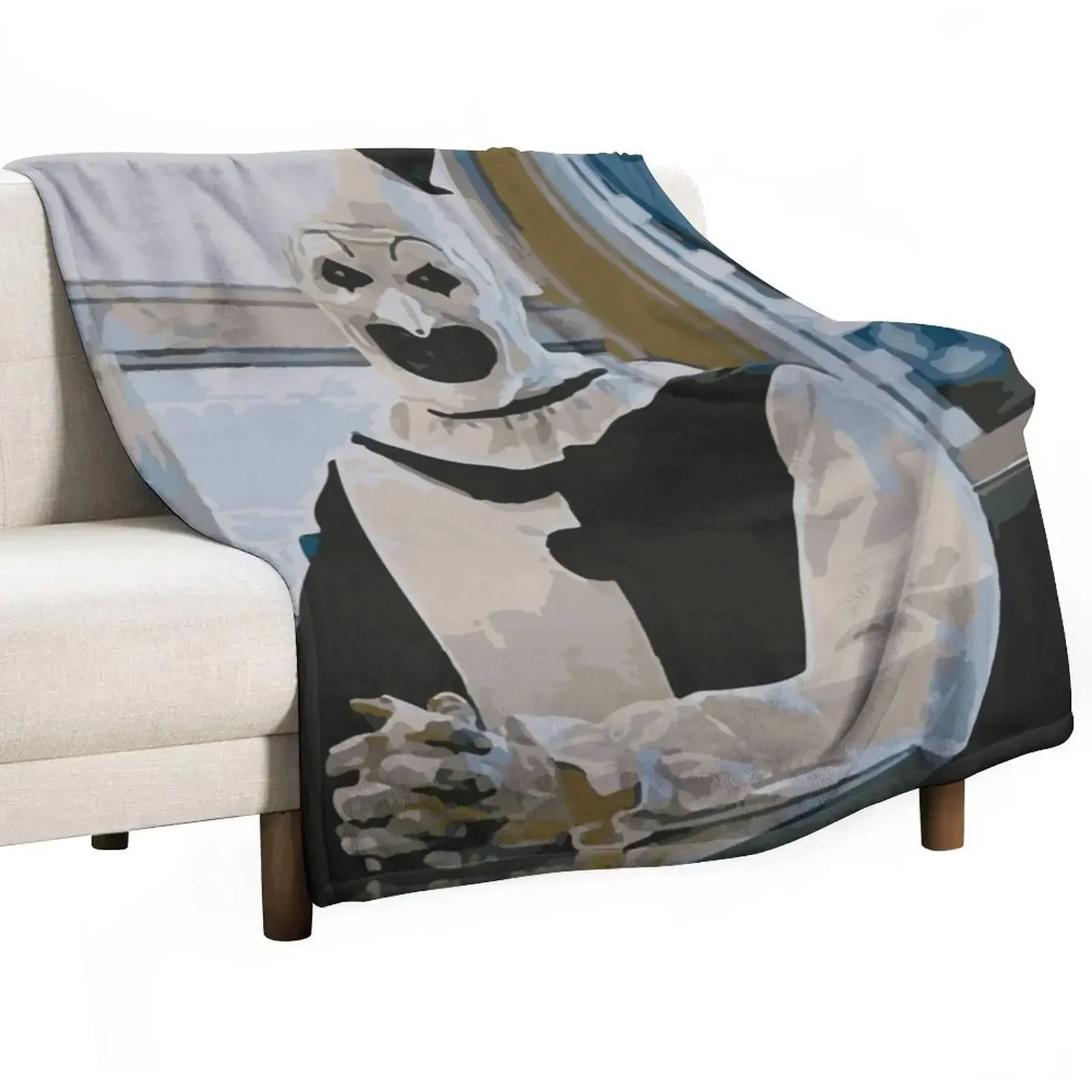 

Art The Clown - Terrifier Throw Blanket Fashion Sofas blankets and throws Blankets