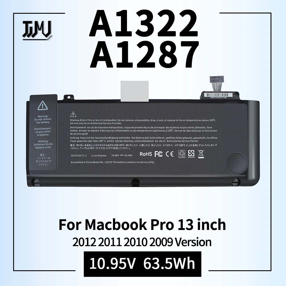 A1322 A1278 Laptop Battery Replacement for MacBook Pro 13 inch (2012 2011 2010 2009 Version) MB990/A MB990LL/A MB990J/A