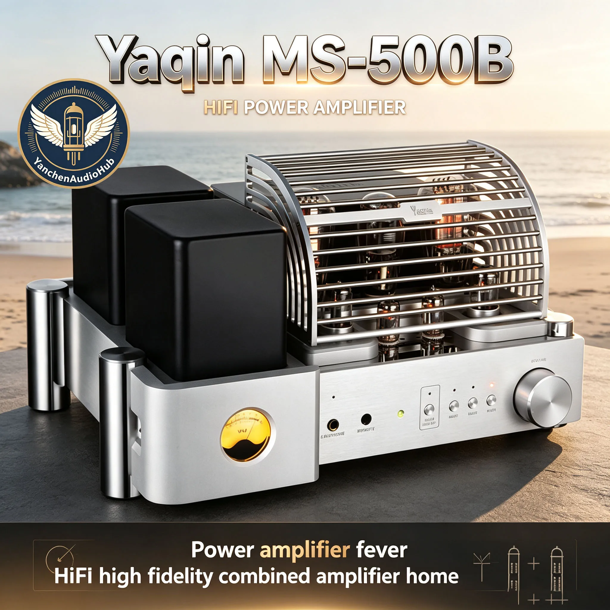 CHN 2027 New Yaqin MS-500B Gallbladder 300B Tube Power Amplifier Fever HiFi High Fidelity Mold Amplifier Home