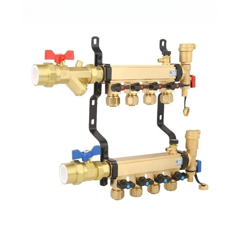 High Flow All Copper 4/5-way Underfloor Heating Pipe Collector and Distributor