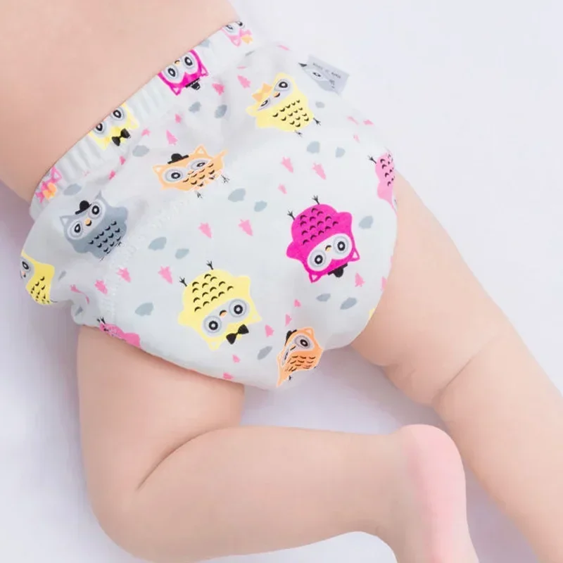 Baby Reusable Washable Diaper Pant Infant Potty Training Cloth Pocket Nappy Panties Diapers 6 Layers Cover Wrap Suits Girls Boys