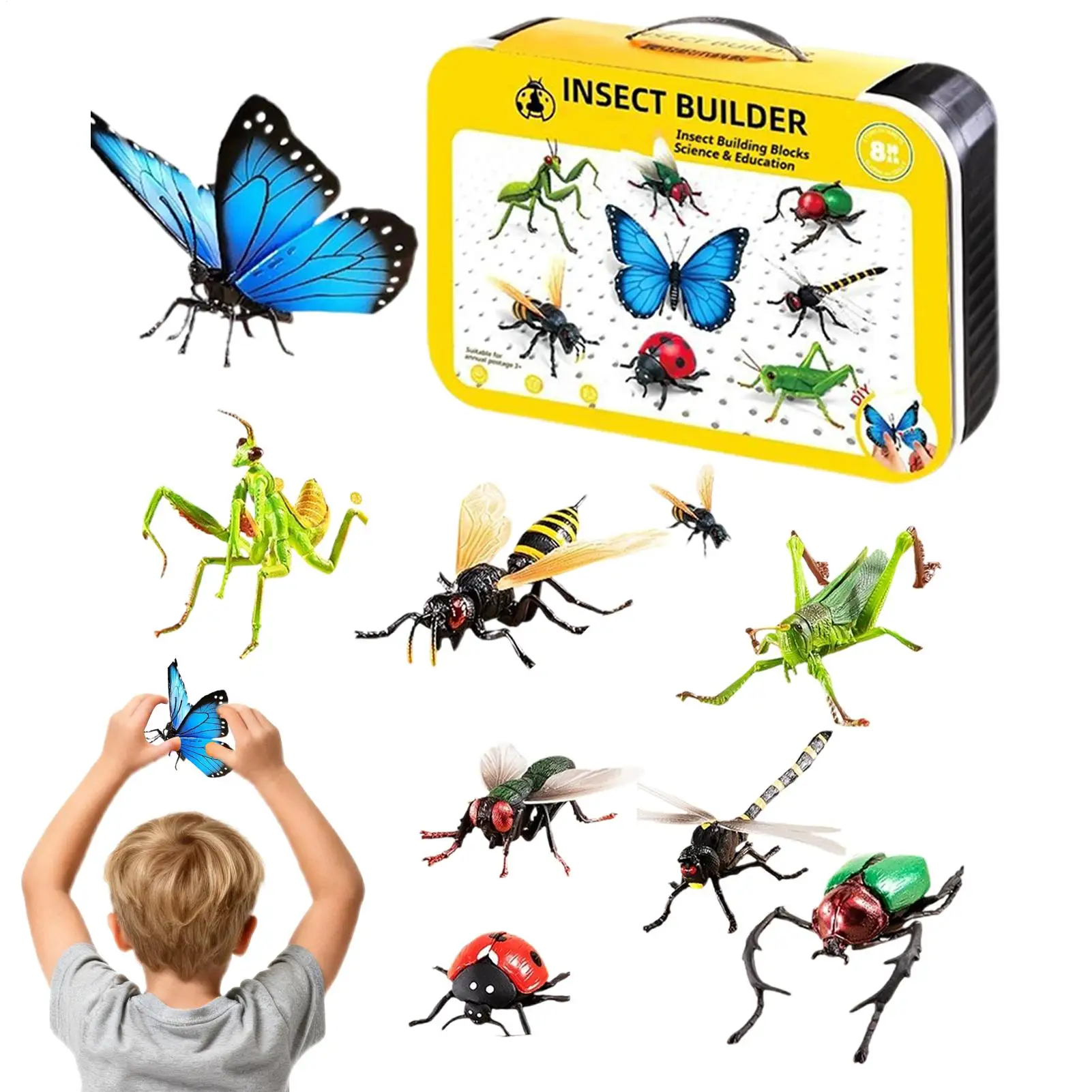 

3D пазлы с животными для детей, набор моделей слотов для сборки, пазлы для домашней вечеринки, гостиной, книжной полки, каминной шкаф, витрина