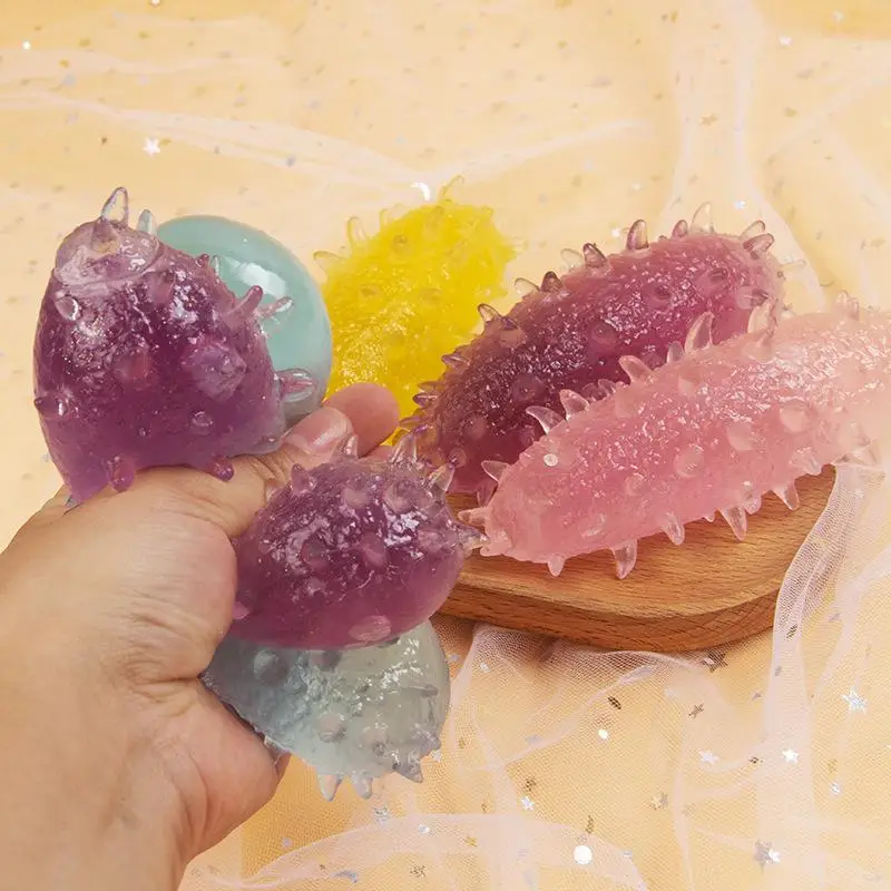 Random 1Pc Stretchable Sea Cucumber Fidget Toy Slow Rebound Anxiety Relief Sensory Squeeze Toys For Adults Birthday Gifts.