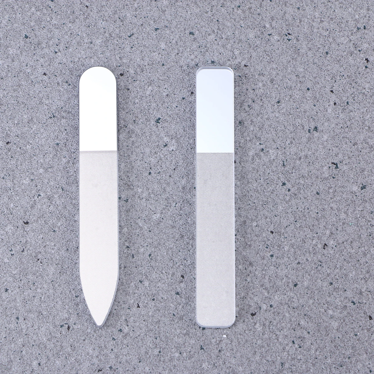

2pcs Professional Crystal Glass Files Double Sided Board For Polish Smooth Manicure Salon Home Use Slim Portable With 2