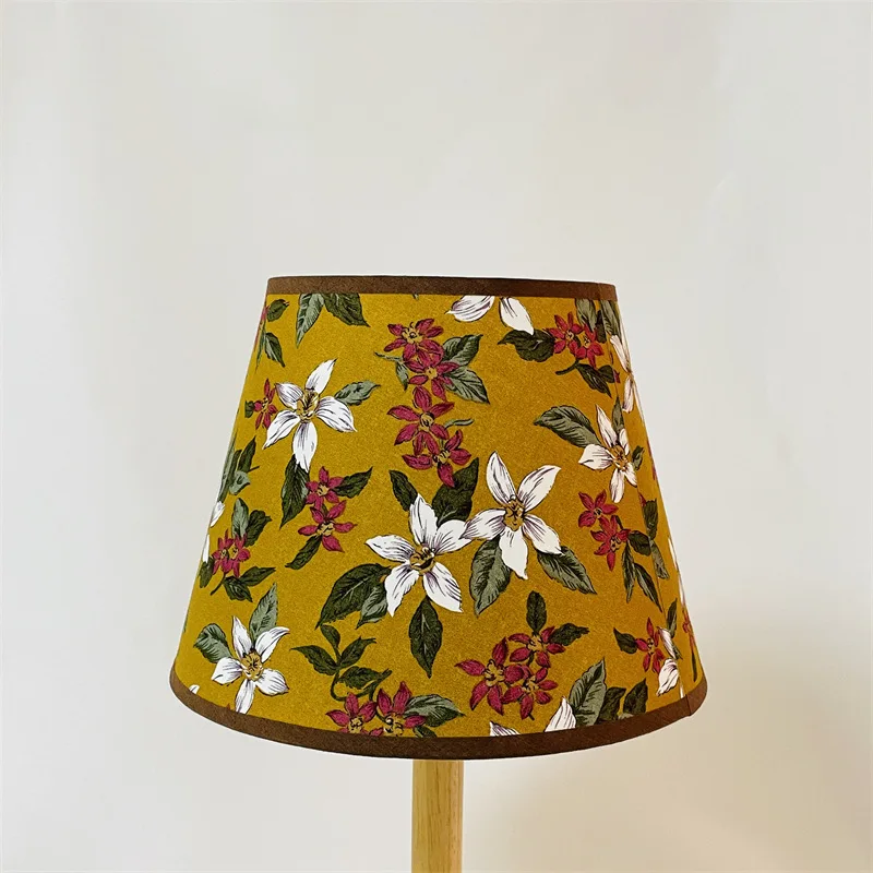 Flower Cloth Lampshade E27 Wall Lamp Accessories Bedroom Study Homestay Desk Lamp LampCovers