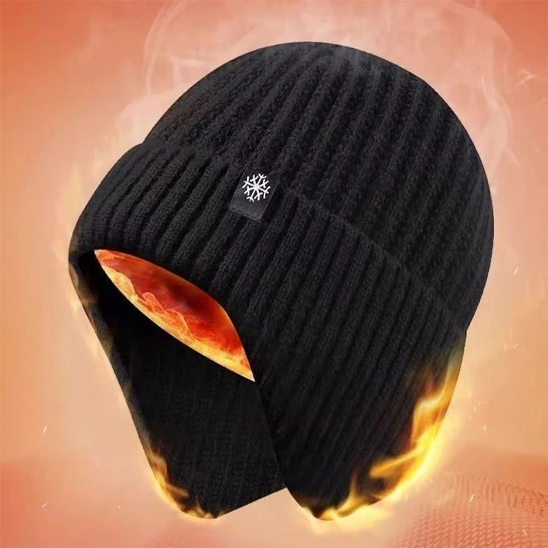 Moda inverno chapéus quentes para homens chapéu de equitação ao ar livre anti-frio quente espessamento boné à prova de vento proteção de ouvido