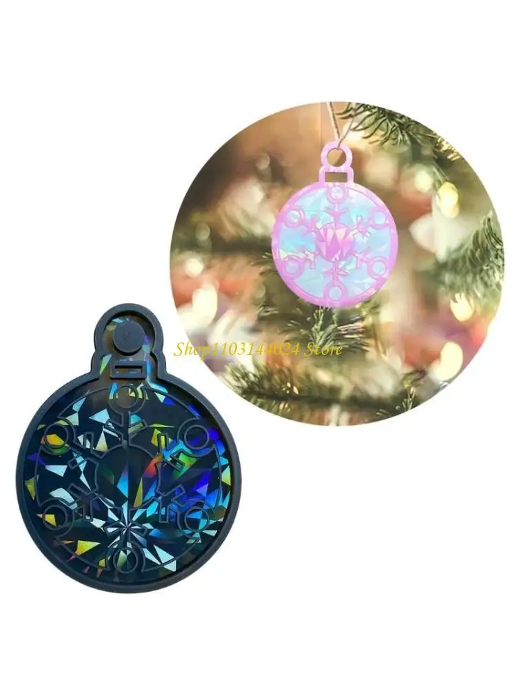 

N5KE DIY Christmas Snowflake Crystal Epoxy Resin Silicone Mold Handmade Keychain Jewelry Making Pendant Mould
