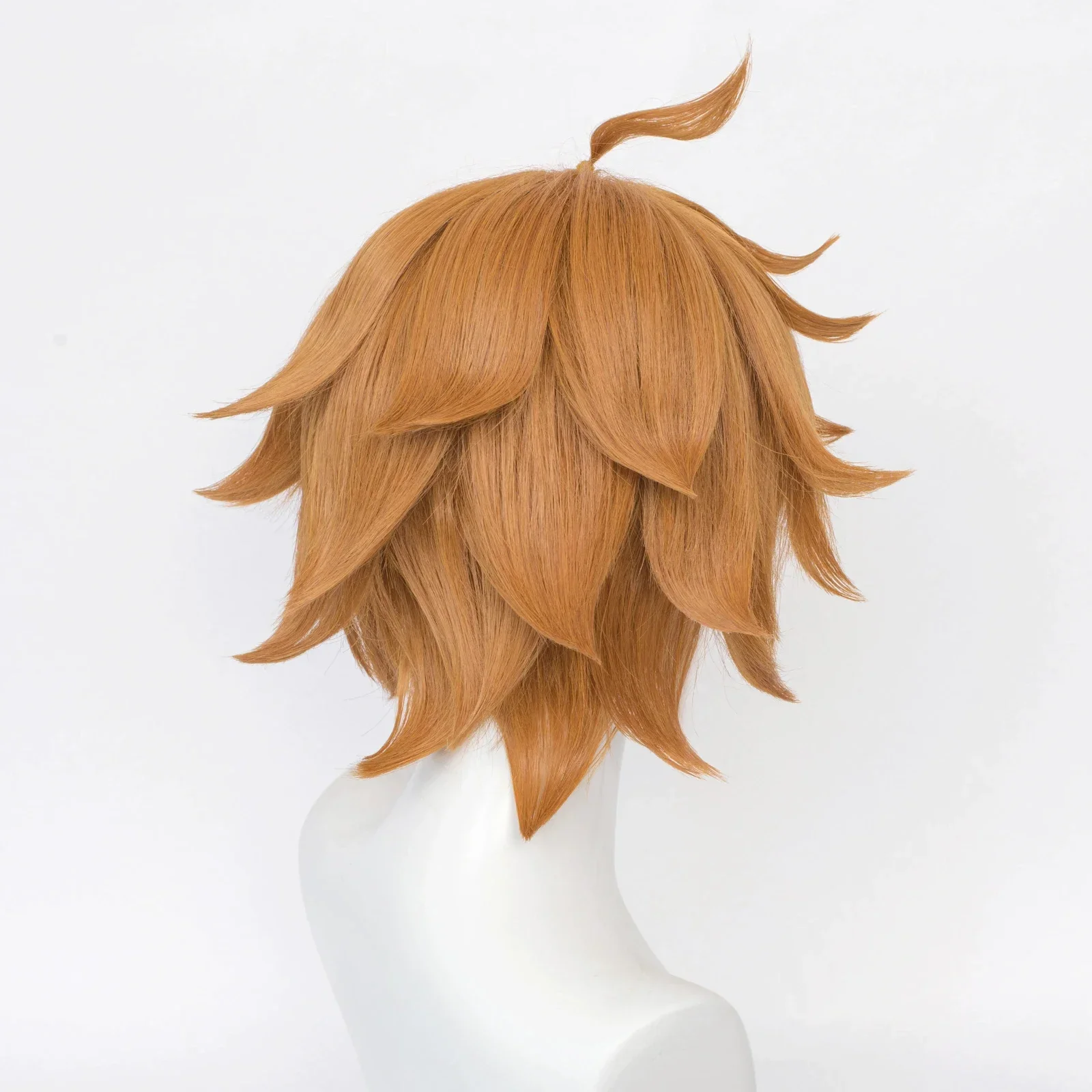 Genshin Impact Tartaglia Childe Wig Game Anime Short Orange Brown capelli sintetici resistenti al calore per la festa