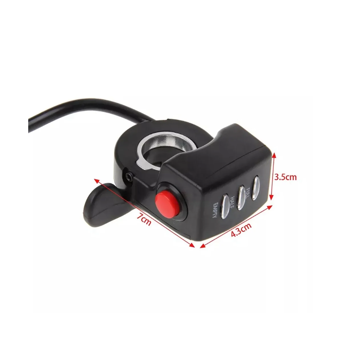 36V Thumb Throttle Twist Handlebar Accessories Electric Bicycle Accelerator Battery Level Display Headlight Switch