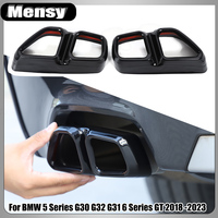 Stainless Steel Car Tail Muffler Exhaust Pipe Output Cover Trim For BMW 5 Series G30 G32 G31 6 Series GT 2018-2023 Car Accessory