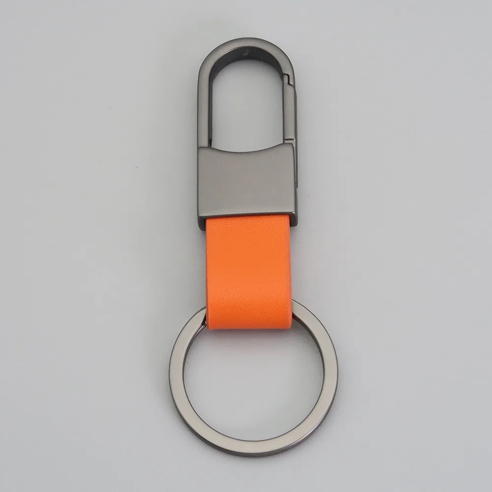 Minimalistischer Leder-Schlüsselanhänger mit Metallkarabiner – Schlüsselring für Herren, elegant, geschäftlich, langlebig, Anti-Verlust, zum Umhängen, Geschenk – Detail 7
